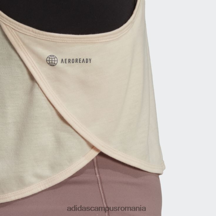 adidas campus romania aeroready, făcut pentru antrenament, maiou floral cu tentă ecru femei nuanță ecru J266N222484