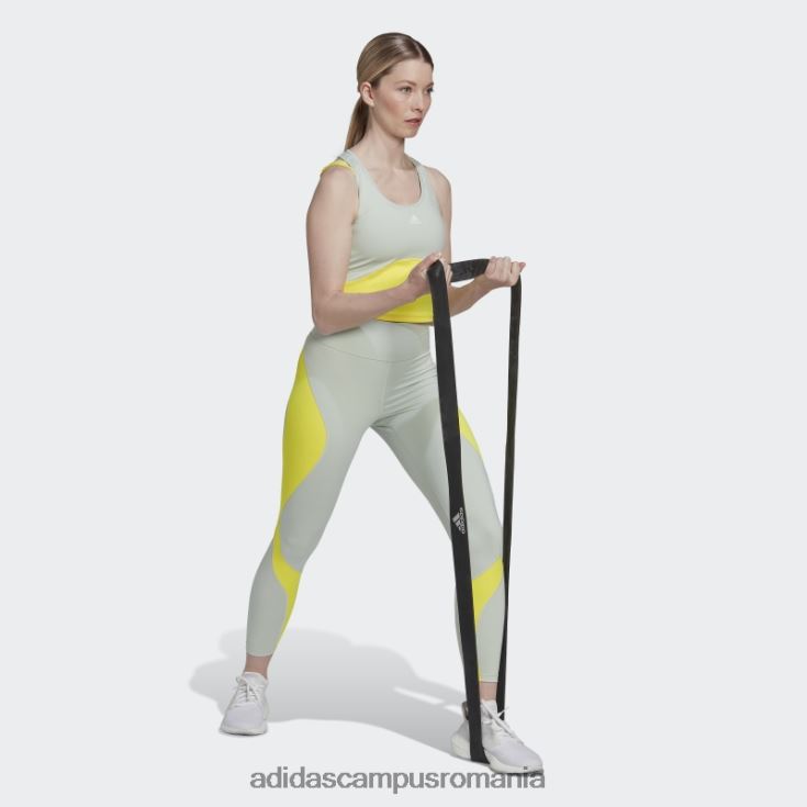adidas campus romania aeroready train hiit crop tank top verde adidas femei verde galben J266N222608