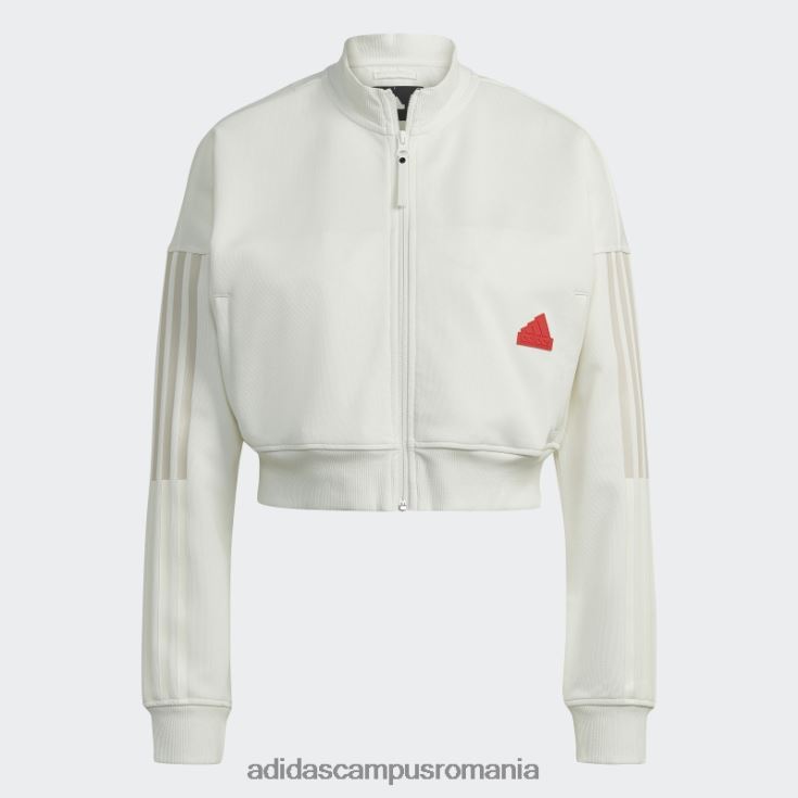 adidas campus romania crop track top alb femei alb J266N222543