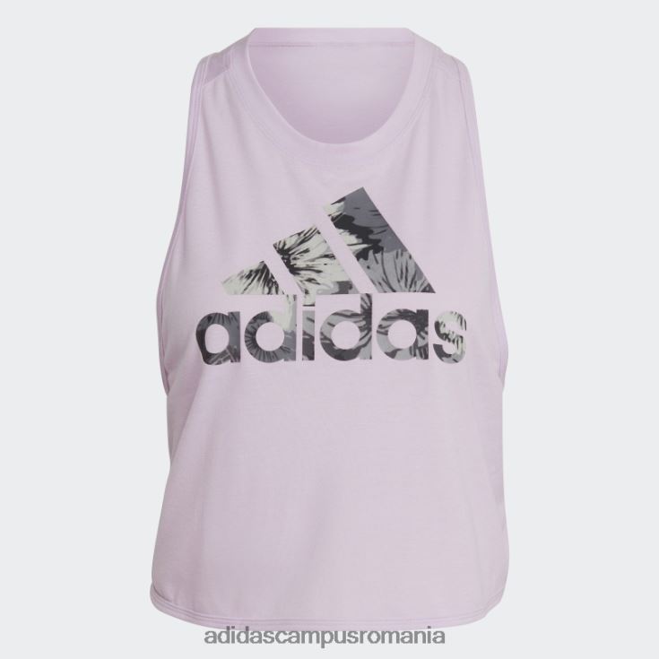 adidas campus romania liliac aeroready făcut pentru antrenament maiou cu flori femei liliac J266N222643