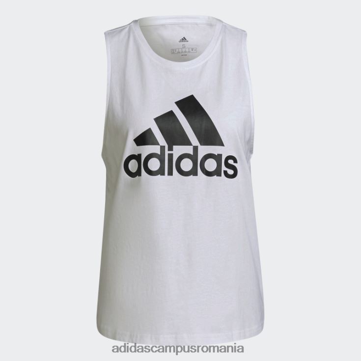adidas campus romania maiou cu logo mare essentials alb femei alb negru J266N222562