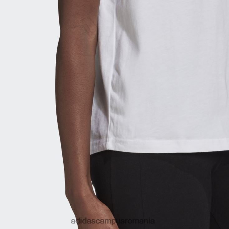 adidas campus romania maiou cu logo mare essentials alb femei alb negru J266N222562