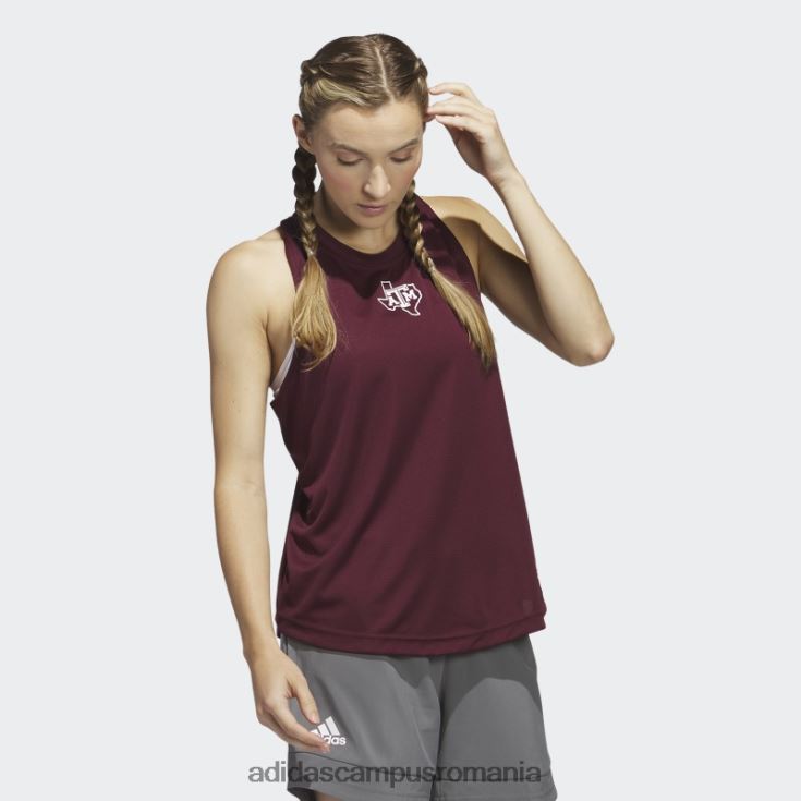 adidas campus romania stadion heat.rdy tank top maro adidas femei maro/alb/multi J266N222968