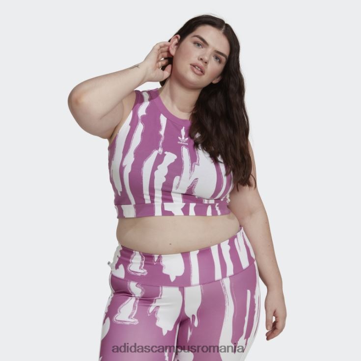 adidas campus romania thebe magugu tank top (plus size) lila femei liliac/alb J266N222549
