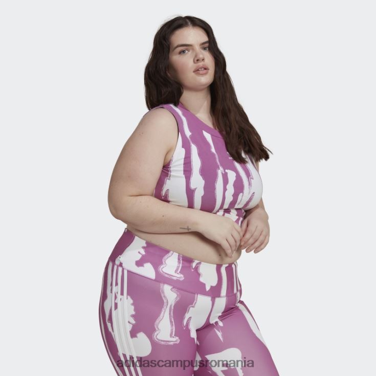 adidas campus romania thebe magugu tank top (plus size) lila femei liliac/alb J266N222549