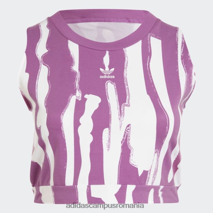adidas campus romania thebe magugu tank top (plus size) lila femei liliac/alb J266N222549