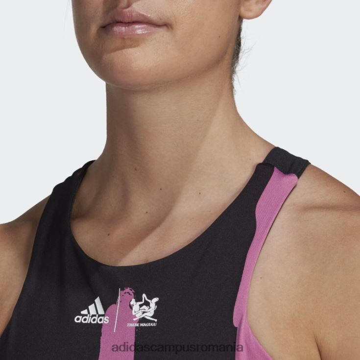 adidas campus romania thebe magugu tenis new york maiou și-back negru femei negru/liliac J266N222783