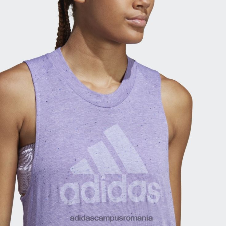 adidas campus romania viitor icons winners 3.0 tank top violet mel adidas femei violet mel/alb J266N222662