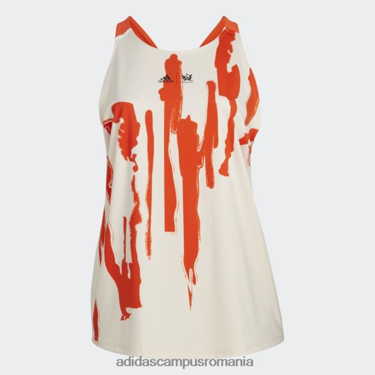 adidas campus romania x thebe magugu tenis new york y-tank top (plus size) ecru tint femei nuanță ecru/portocaliu J266N222733