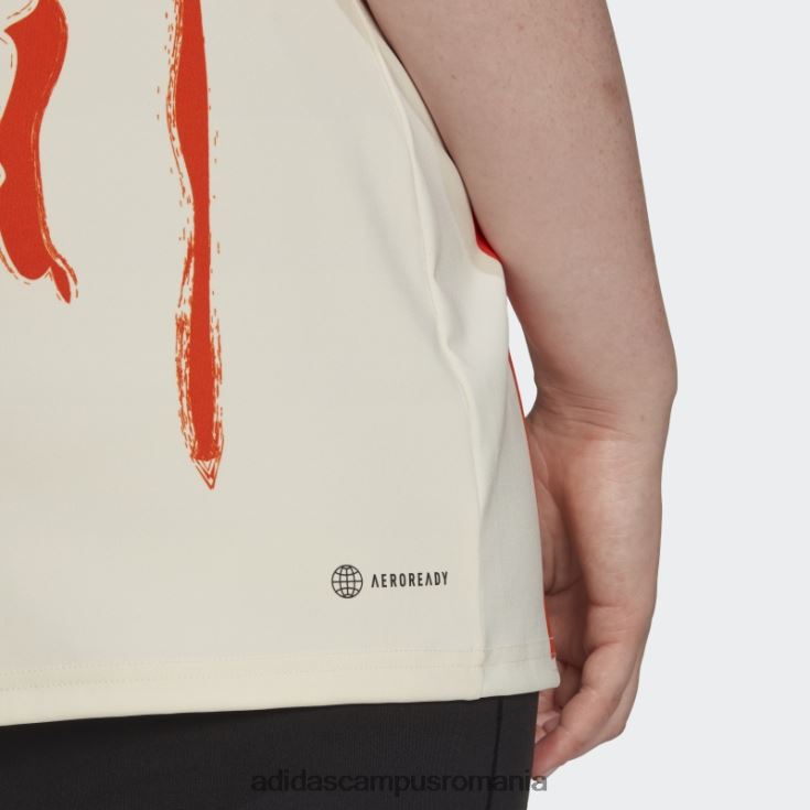 adidas campus romania x thebe magugu tenis new york y-tank top (plus size) ecru tint femei nuanță ecru/portocaliu J266N222733
