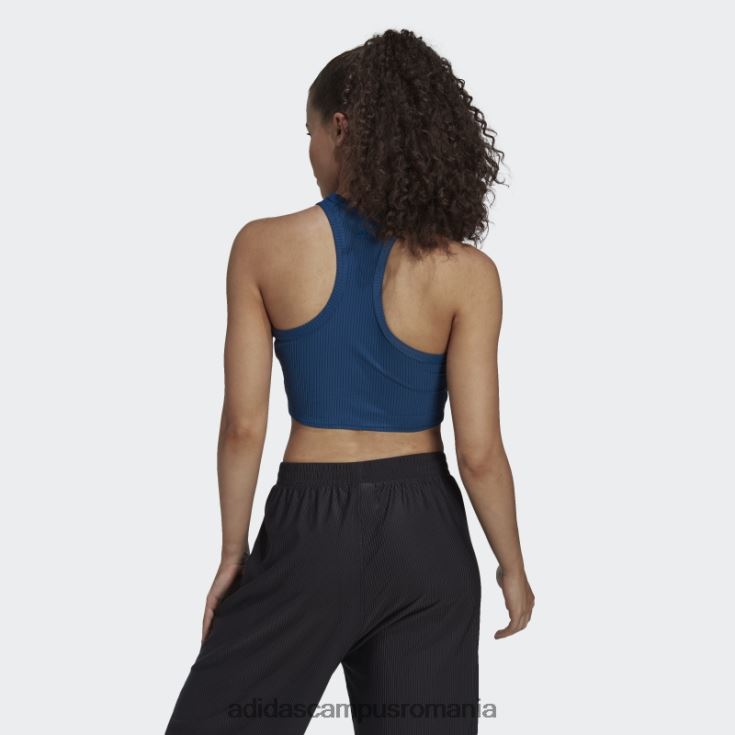 adidas campus romania yoga studio înfășurat coasta tank top adidas marin femei marin J266N222542