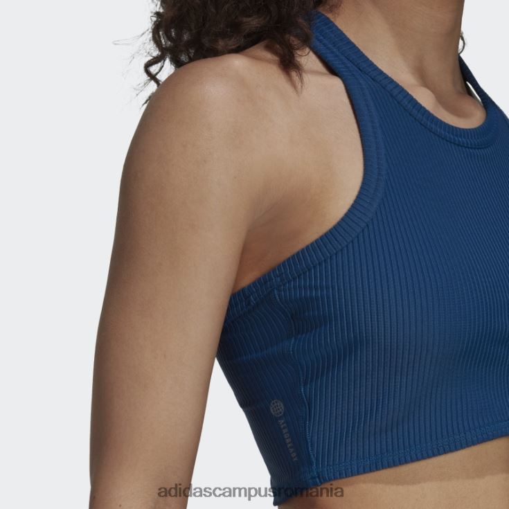 adidas campus romania yoga studio înfășurat coasta tank top adidas marin femei marin J266N222542
