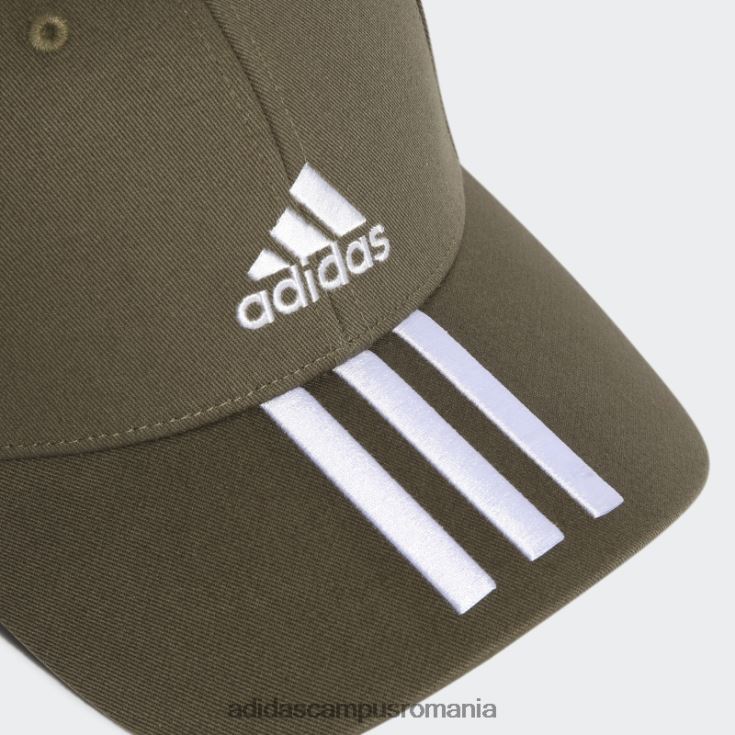 adidas campus romania șapcă din twill cu 3 dungi de baseball olive unisex măsliniu/alb J266N215548