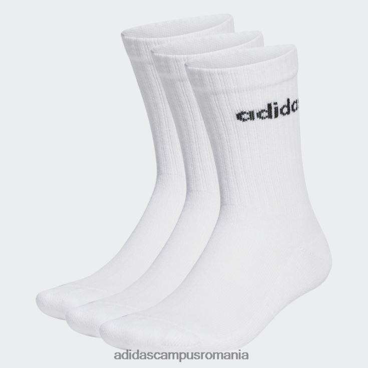 adidas campus romania șosete albe linear crew cu perniță 3 perechi adidas unisex alb negru J266N215495