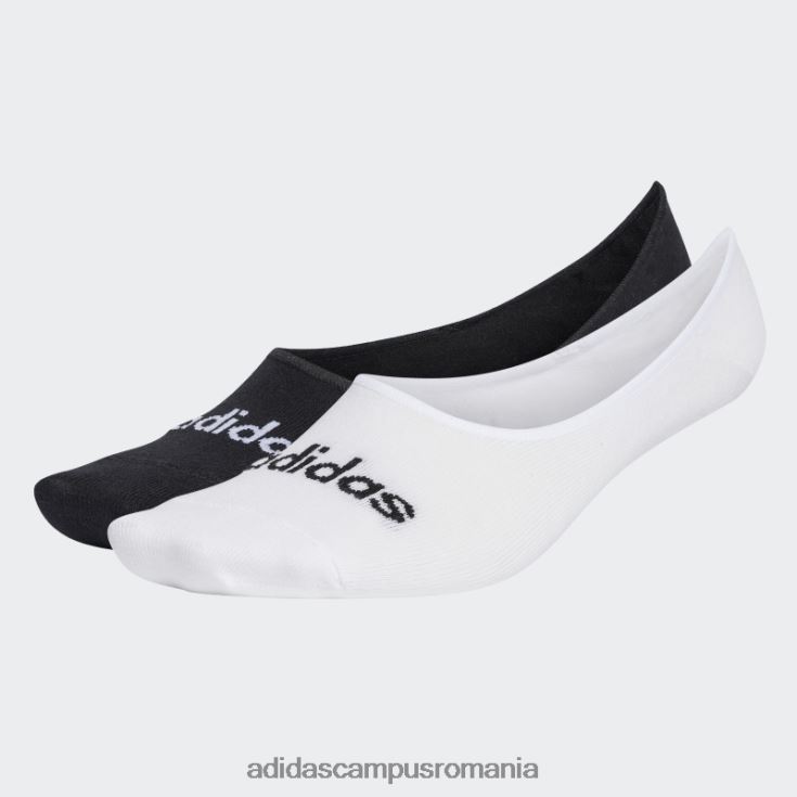 adidas campus romania șosete albi subțiri liniar balerina 2 perechi unisex alb negru J266N215544