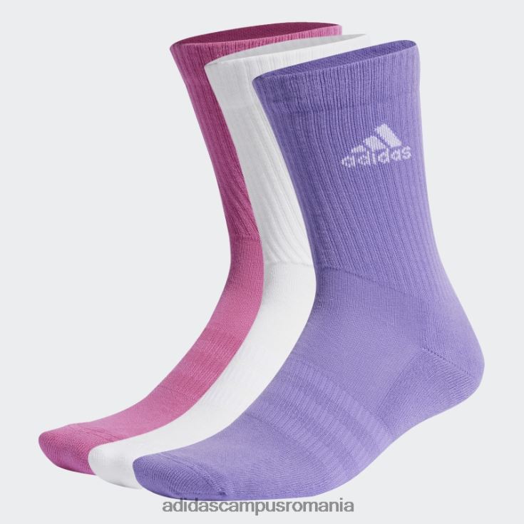 adidas campus romania șosete echipaj cu perne 3 perechi adidas fucsia unisex fucsia/alb/violet J266N215468