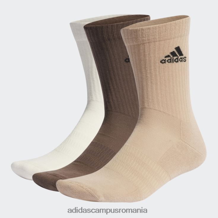 adidas campus romania șosete echipaj cu perne 3 perechi bej unisex alb/bej/pământ J266N215372