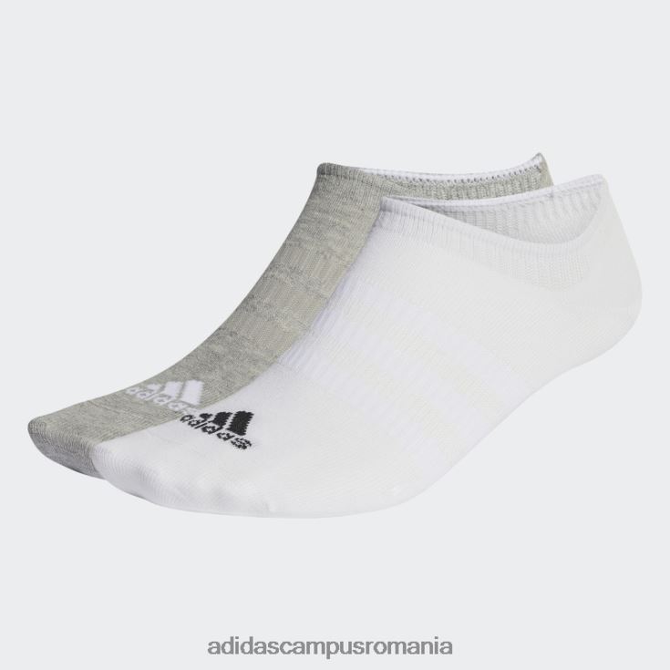 adidas campus romania șosete neprezentate de culoare gri mediu, subțiri și ușoare 3 perechi unisex gri mediu/alb/negru J266N215448