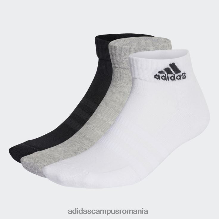 adidas campus romania șosete sport cu perne gri mediu 3 perechi unisex gri mediu/alb/negru J266N215365