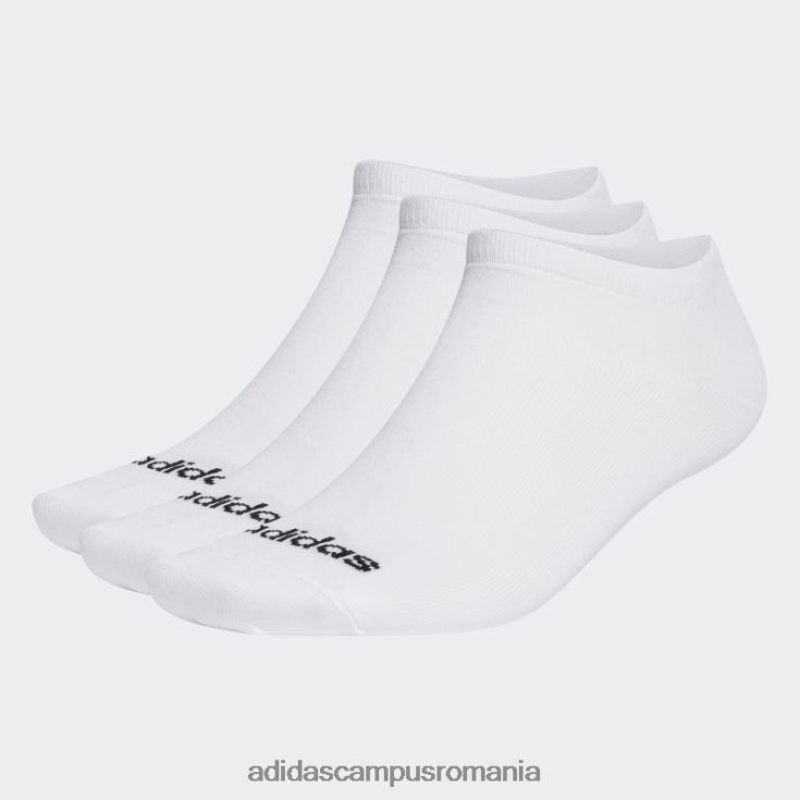 adidas campus romania șosete subțiri liniare decoltate 3 perechi alb adidas unisex alb negru J266N215384