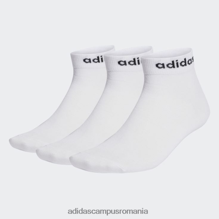 adidas campus romania sosete liniare think glezna 3 perechi albi unisex alb negru J266N215427