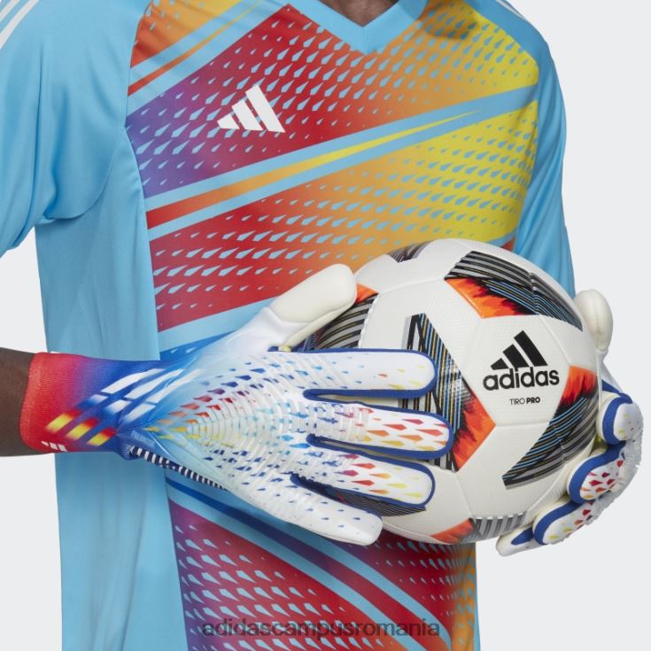 adidas campus romania mănuși de portar predator edge pro albe unisex alb/cian J266N215625