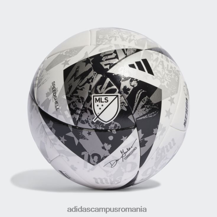 adidas campus romania mls competiție nfhs minge albă unisex alb/negru/fier metalic J266N27981