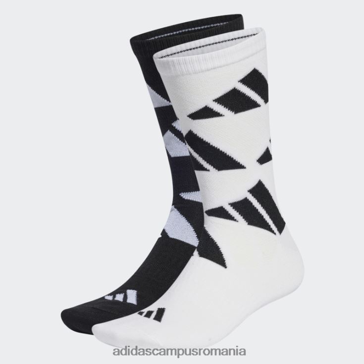 adidas campus romania aeroready crew logo brand love șosete 2 perechi alb adidas unisex alb negru J266N215582