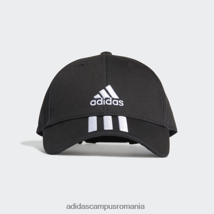 adidas campus romania șapcă din twill cu 3 dungi de baseball alb unisex alb negru J266N27431