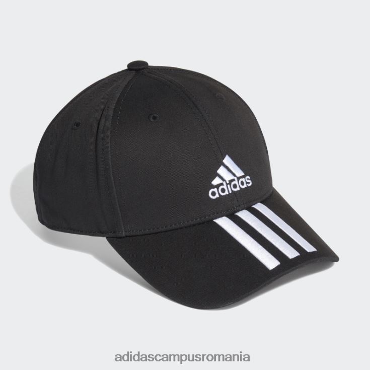adidas campus romania șapcă din twill cu 3 dungi de baseball alb unisex alb negru J266N27431