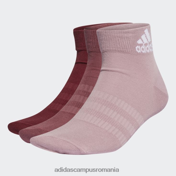 adidas campus romania ciorapi la glezna 3 perechi visiniu unisex visiniu/mov/rosu J266N28054