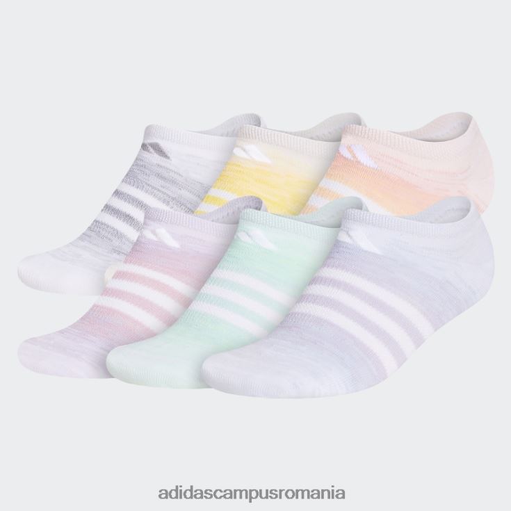 adidas campus romania șosete alb ombre nu-show 6 perechi unisex alb/albastru/albastru zorilor J266N28092