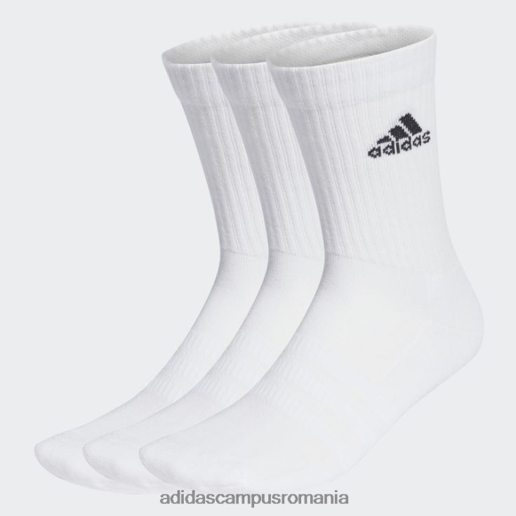 adidas campus romania șosete albe cu perne de echipaj 3 perechi unisex alb negru J266N27804