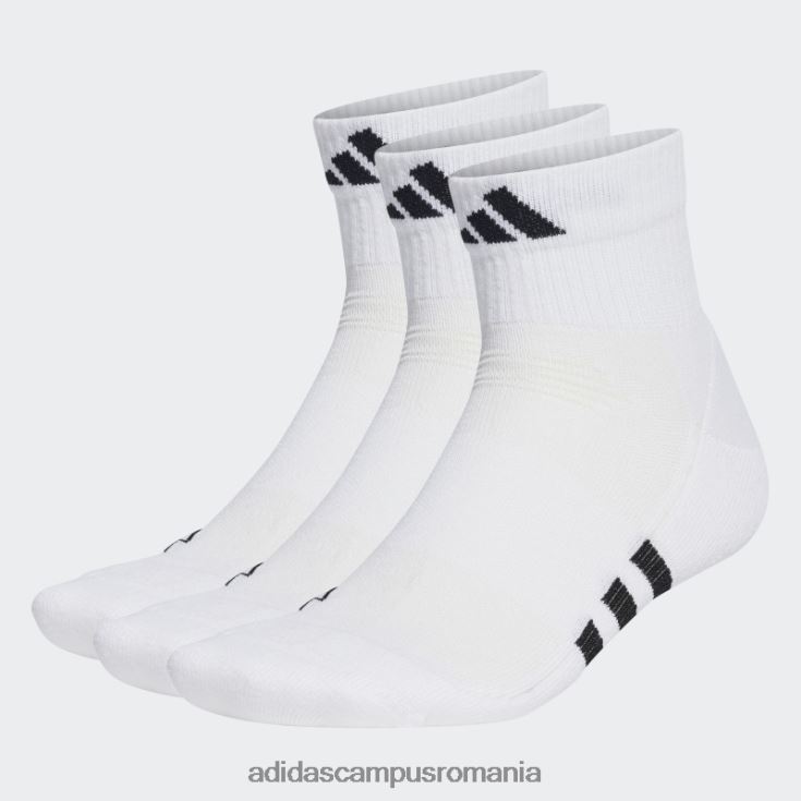 adidas campus romania șosete albi cu performanță cu tăietură mijlocie 3 perechi adidas unisex alb J266N27425
