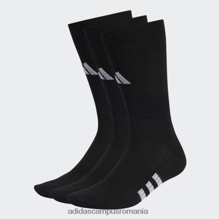 adidas campus romania șosete de echipaj ușoare de performanță 3 perechi negri unisex negru J266N21766