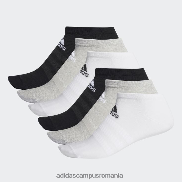 adidas campus romania șosete decoltate gri mediu 6 perechi unisex gri mediu/alb J266N21936