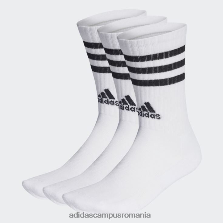 adidas campus romania Șosete echipaj cu perne cu 3 dungi 3 perechi negri unisex alb negru J266N27572