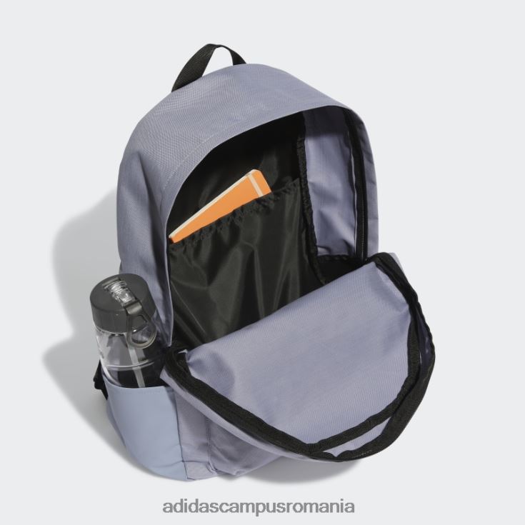 adidas campus romania rucsac orizontal clasic cu 3 dungi violet argintiu unisex violet argintiu/alb J266N27832
