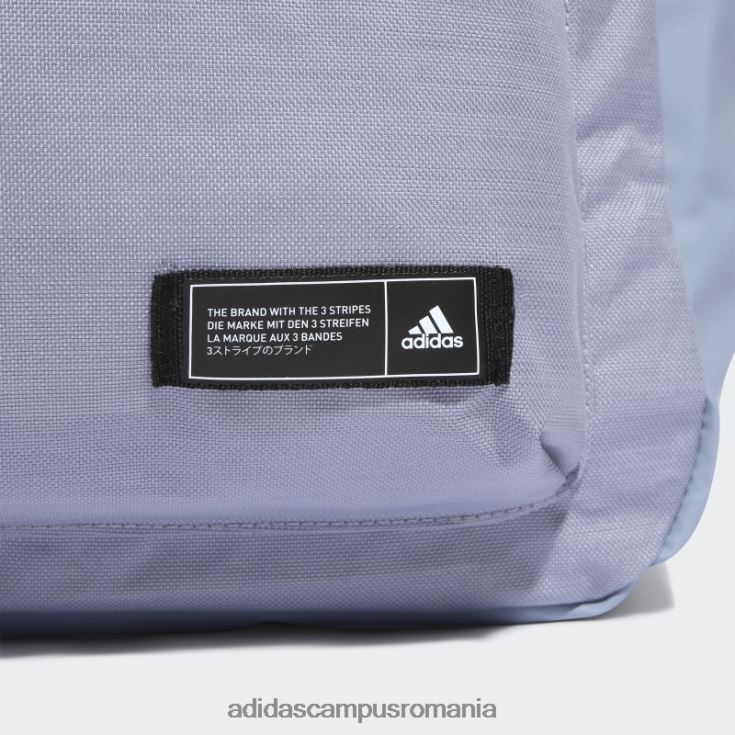 adidas campus romania rucsac orizontal clasic cu 3 dungi violet argintiu unisex violet argintiu/alb J266N27832