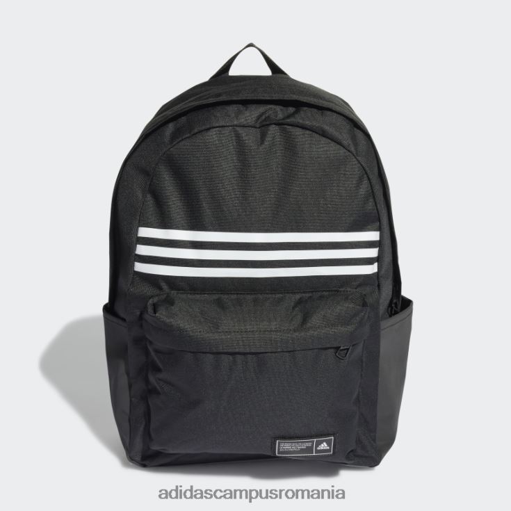 adidas campus romania rucsac orizontal clasic negru cu 3 dungi unisex alb negru J266N27462