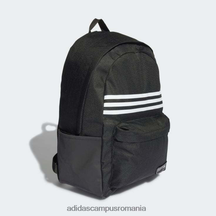 adidas campus romania rucsac orizontal clasic negru cu 3 dungi unisex alb negru J266N27462