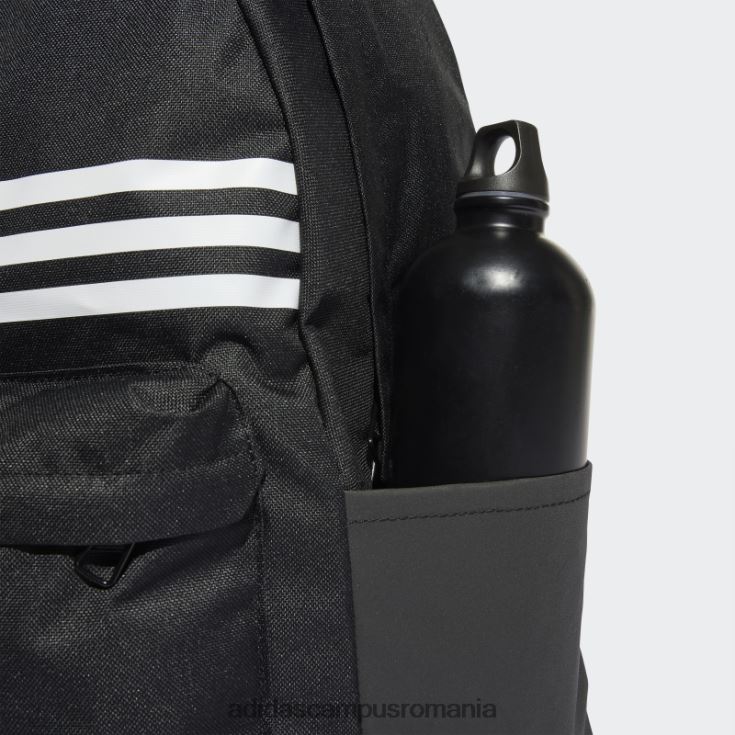 adidas campus romania rucsac orizontal clasic negru cu 3 dungi unisex alb negru J266N27462