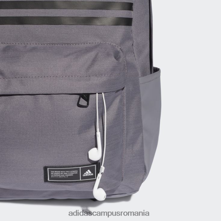 adidas campus romania trace gri clasic rucsac orizontal cu 3 dungi adidas unisex urme gri/negru J266N28253