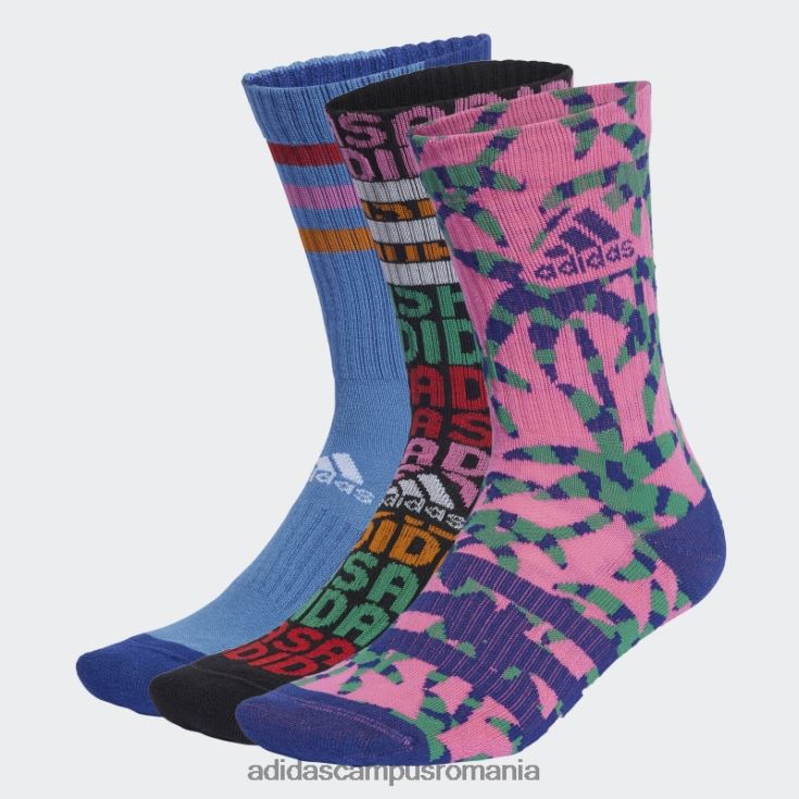 adidas campus romania x farm rio crew sosete 3 perechi multicolor fashion unisex cerneală multicoloră/unitate J266N28085