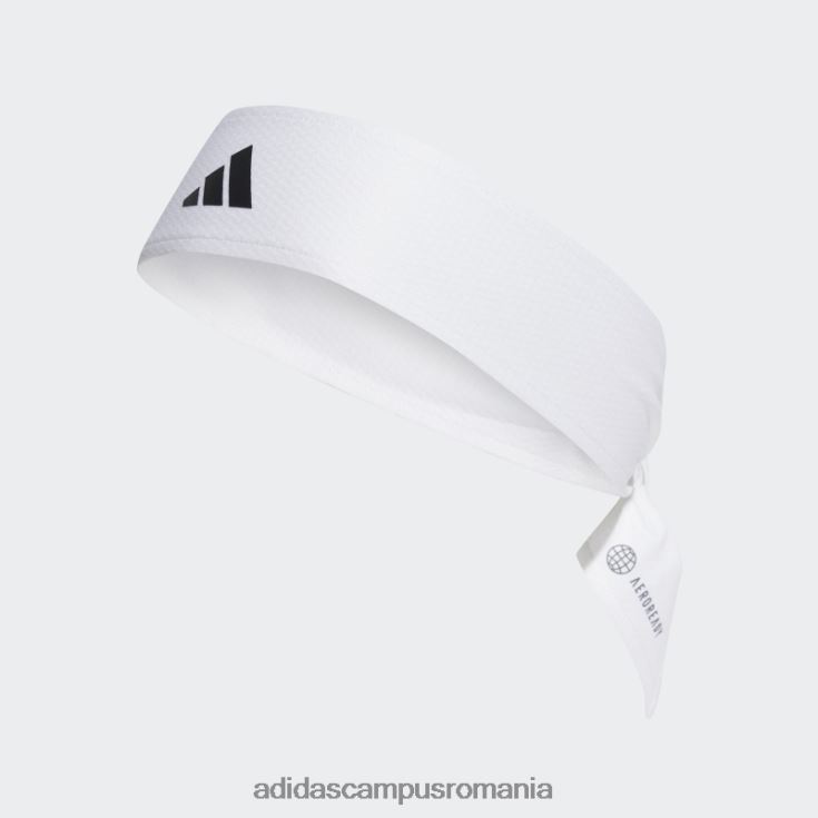 adidas campus romania banda de cravată de tenis aeroready albă unisex alb negru J266N215809