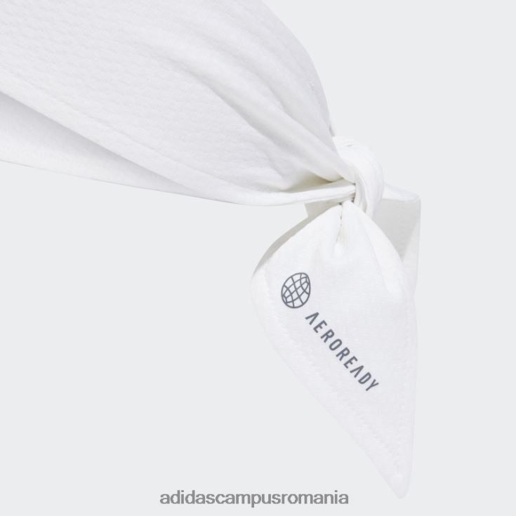 adidas campus romania banda de cravată de tenis aeroready albă unisex alb negru J266N215809
