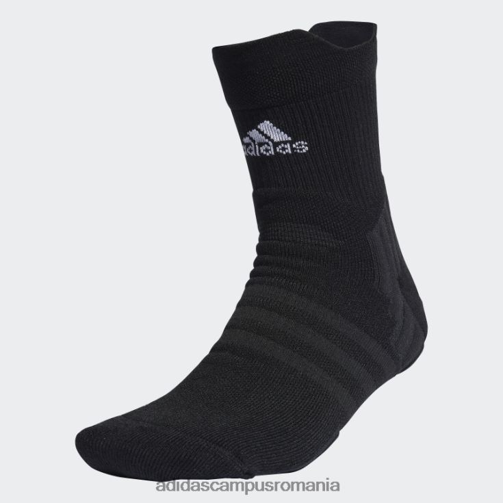 adidas campus romania șosete sferturi cu perne de tenis negre unisex alb negru J266N215632