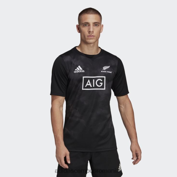 adidas campus romania black ferns rugby primeblue replica tricou acasă negru elegant unisex negru J266N21664