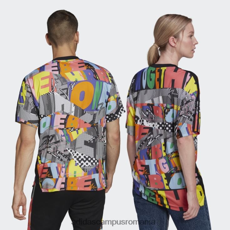 adidas campus romania tiro pride tricou neutru de gen multicolor unisex multicolor/negru J266N27082