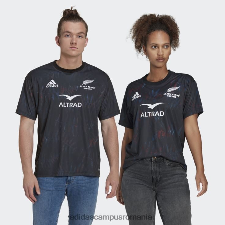 adidas campus romania tricou acasă negru negru ferns sevens (neutru de gen) unisex alb negru J266N213888